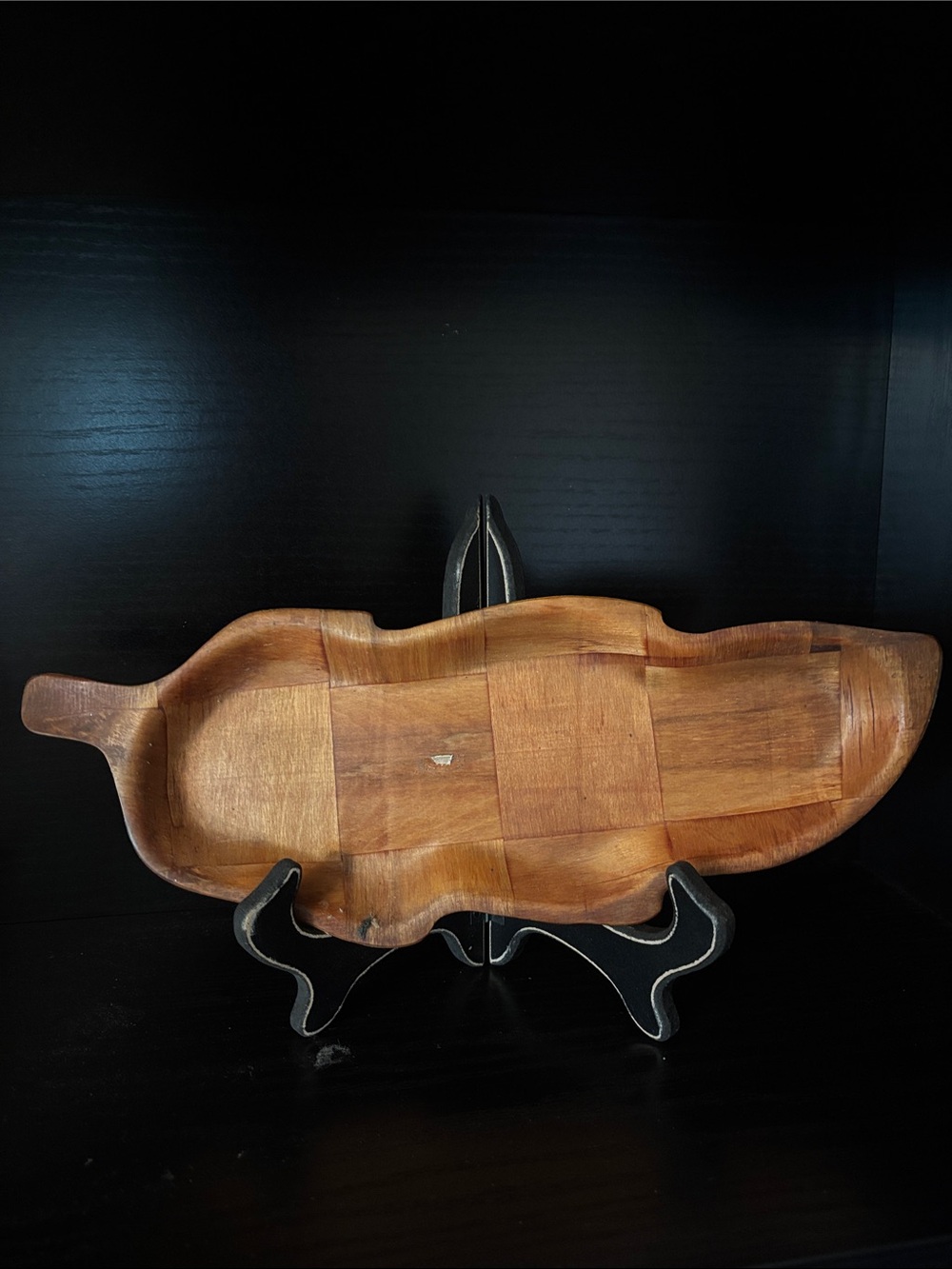 Handcrafted Wooden Serving Tray - Brown